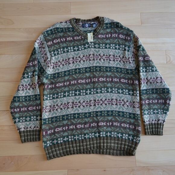 Vintage American Eagle Knit Sweater Winter Holiday Christmas - Picture 1 of 5